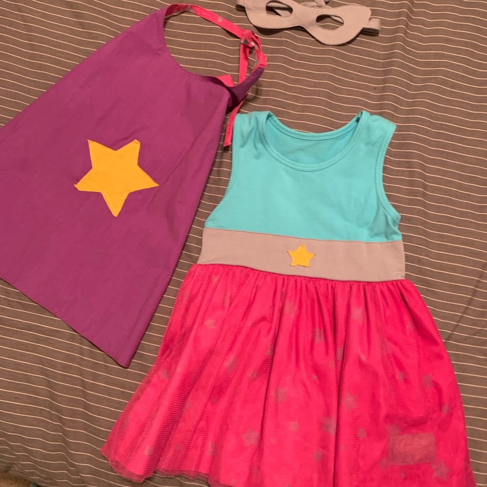 Eleanor rose superhero dress, cape, mask